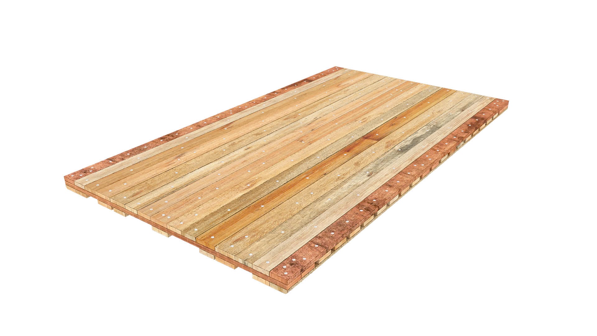 Wood Access Mat without Fingers - Mixed Pine and Hardwood
