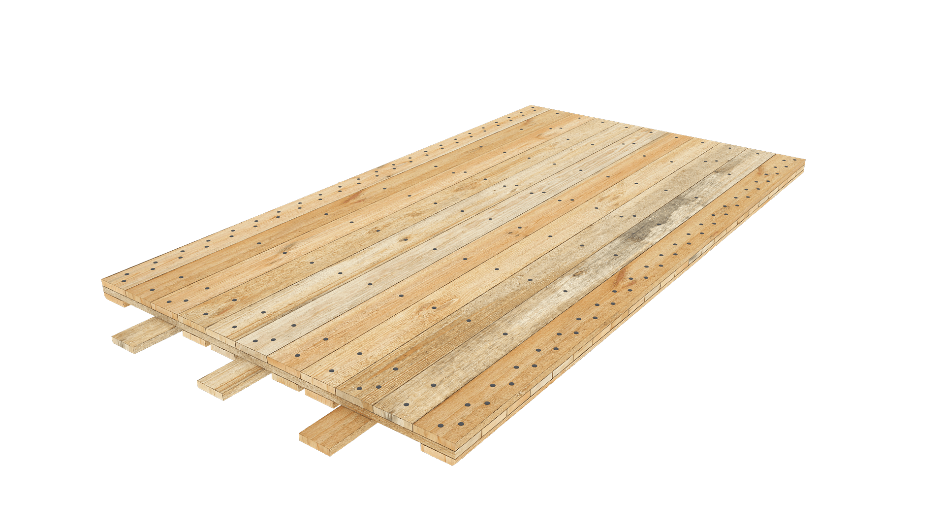 Wood Access Mat with Fingers - Southern Yellow Pine and Hardwood